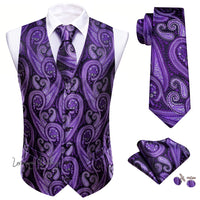 Lavender Silk Vest Set Luxurious Weddings