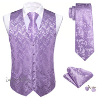 Lavender Silk Vest Set Luxurious Weddings