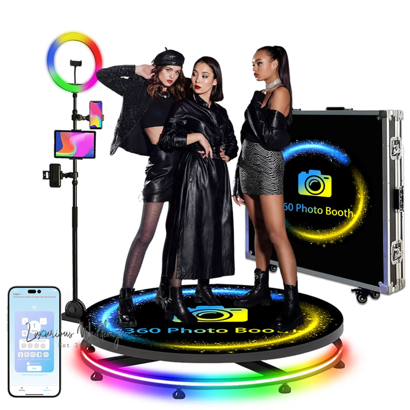 360 Photo Booth with RGB Light Luxurious Weddings