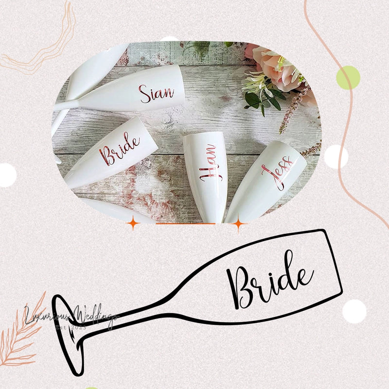 Personalised Champagne Flutes Wedding Favors Personalised Champayne Glass Luxurious Weddings