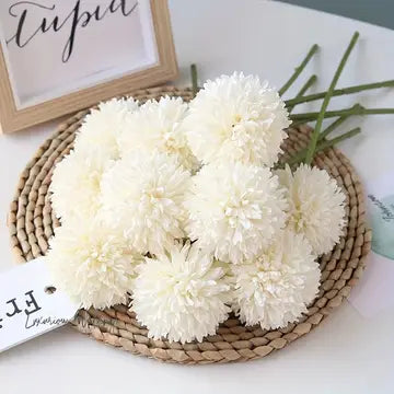 5pcs Artificial Chrysanthemum Ball Flowers Chrysanthemum Flowers Luxurious Weddings