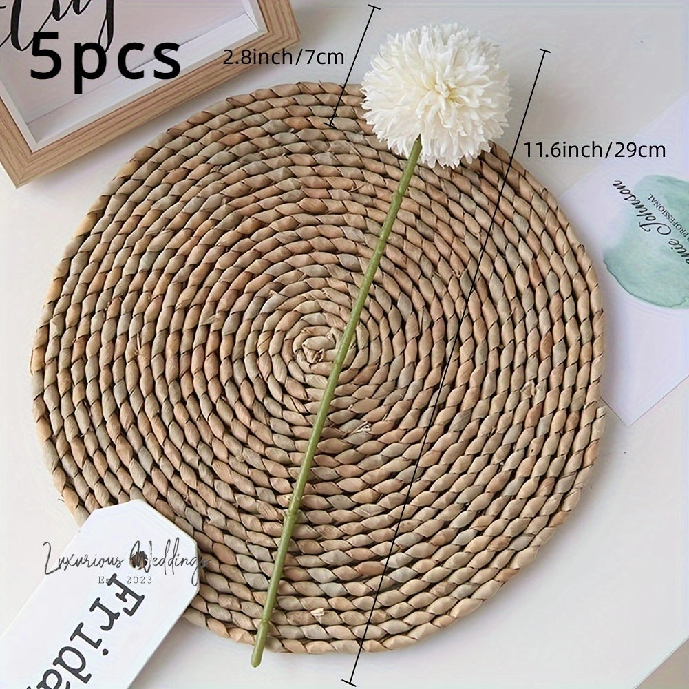 5pcs Artificial Chrysanthemum Ball Flowers Luxurious Weddings