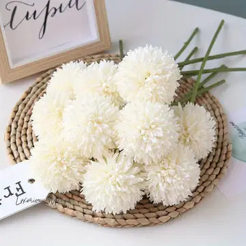 5pcs Artificial Chrysanthemum Ball Flowers Chrysanthemum Flowers Luxurious Weddings