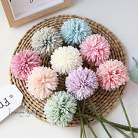 5pcs Artificial Chrysanthemum Ball Flowers Luxurious Weddings