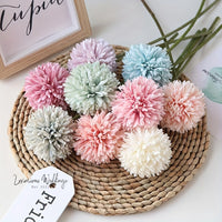 5pcs Artificial Chrysanthemum Ball Flowers Luxurious Weddings