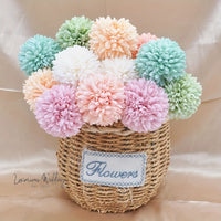 5pcs Artificial Chrysanthemum Ball Flowers Luxurious Weddings