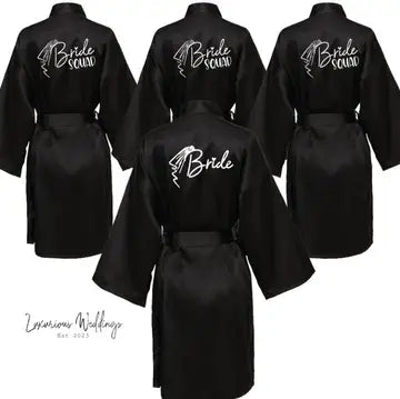 Team Bride Satin Robe Robe Sets Luxurious Weddings