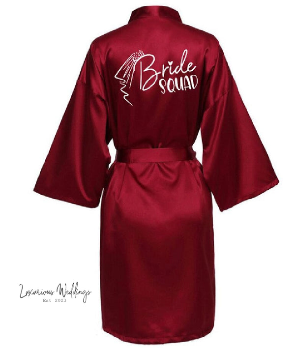 Team Bride Satin Robe Luxurious Weddings