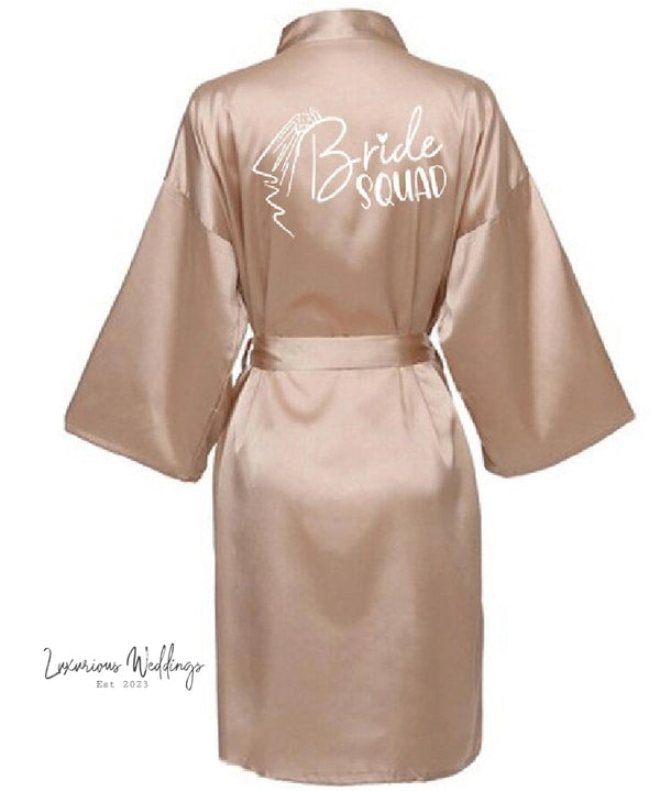 Team Bride Satin Robe Luxurious Weddings