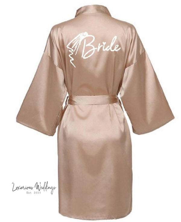 Team Bride Satin Robe Luxurious Weddings