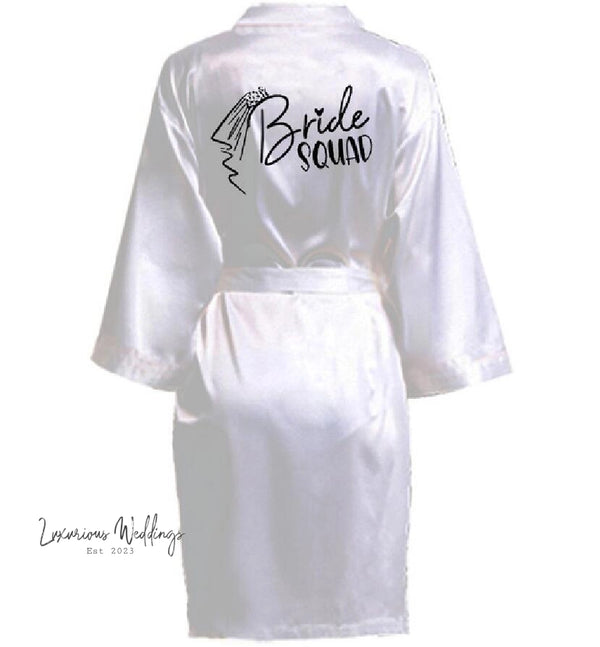 Team Bride Satin Robe Luxurious Weddings