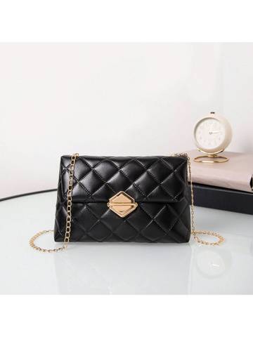 Mini Diamond Grid Crossbody Phone Bag Luxurious Weddings