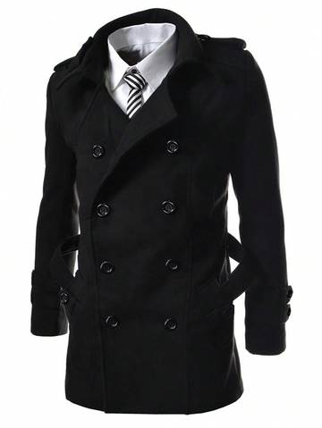 Men's 1pc Double Breasted Overcoat Men Overcoats Luxurious Weddings