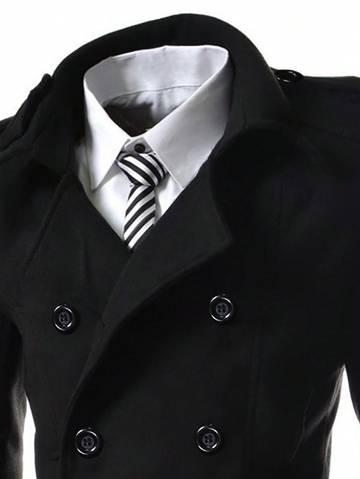 Men's 1pc Double Breasted Overcoat