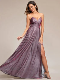 Gorgeous Metallic Rose Evening Dress Luxurious Weddings