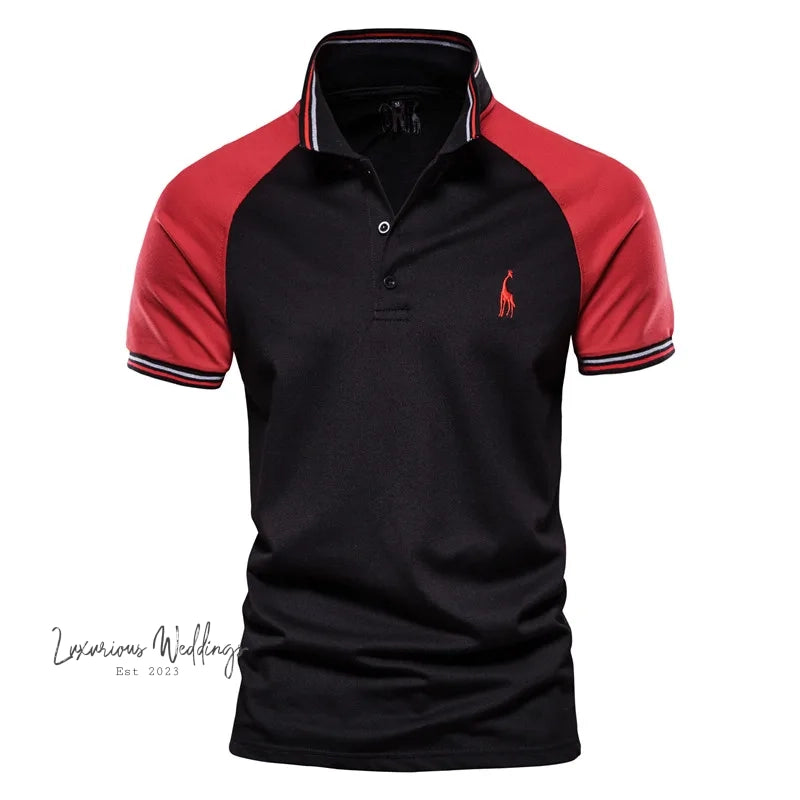 High Quality Men's Giraffe Polo Shirt Luxurious Weddings