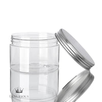 10Pcs Clear Storage Jars with Aluminum Caps Luxurious Weddings