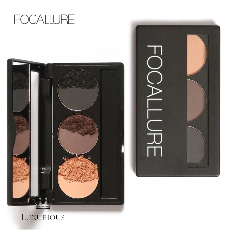 FOCALLURE 3-Color Brow Powder Palette