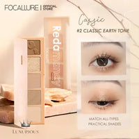 FOCALLURE 5 Colors Shimmer Eyeshadow Palette Luxurious Weddings