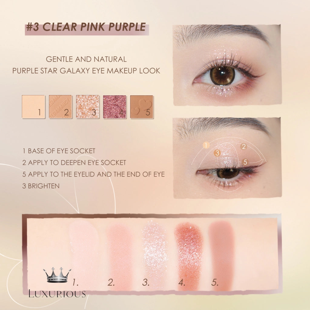 FOCALLURE 5 Colors Shimmer Eyeshadow Palette