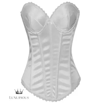 High Quality Adjustable Body Shaper Corset - Black/White Lace Bridal Bustier Luxurious Weddings