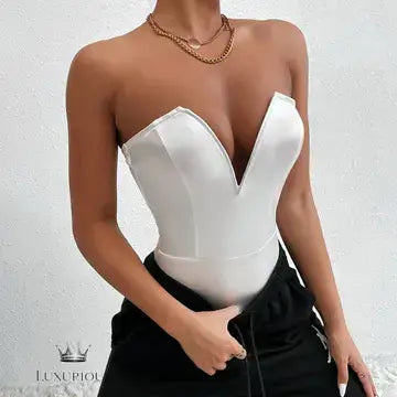 Bodysuit Shapewear Deep V-Neck Body Shaper Thong Shapers Waist Trainer Women Push Up Slimming Corset Top ClubWear For Women corsets Luxurious Weddings
