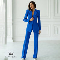 Chic Bow Collar Blazer Suit Set - Elegant Women's Fashion Luxurious Weddings