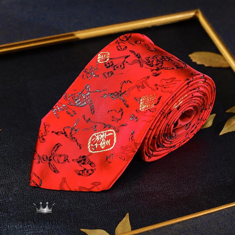 Luxury Dragon Necktie - Classic Office Business Gift Luxurious Weddings