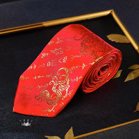 Luxury Dragon Necktie - Classic Office Business Gift Luxurious Weddings