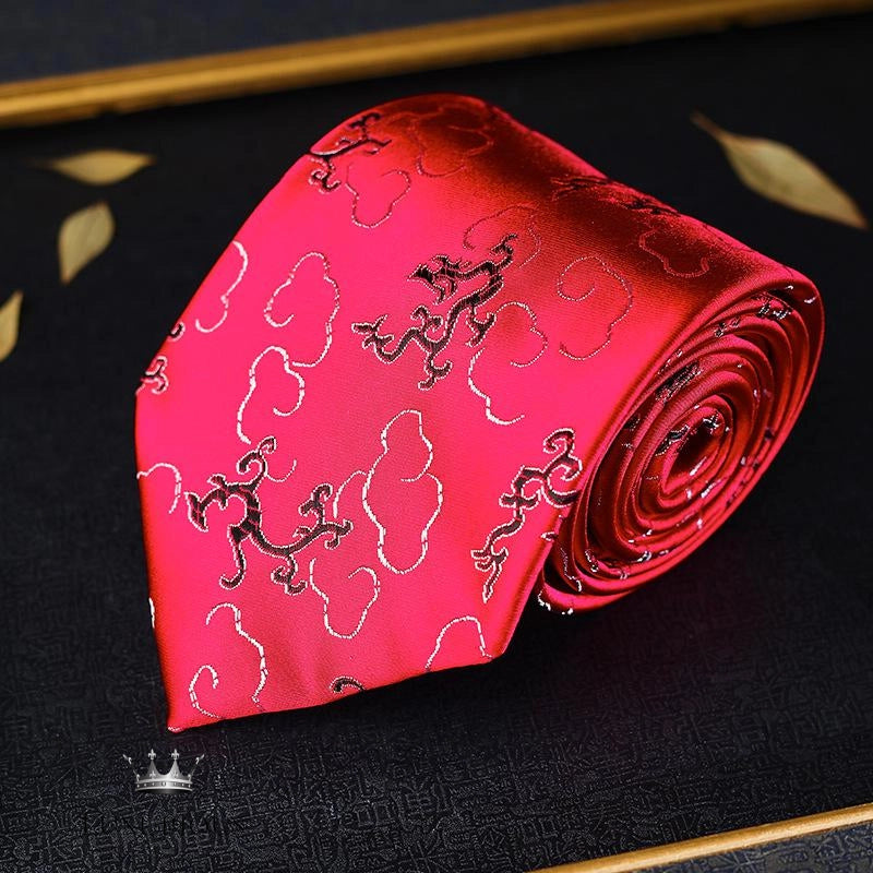 Luxury Dragon Necktie - Classic Office Business Gift Luxurious Weddings