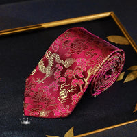 Luxury Dragon Necktie - Classic Office Business Gift Luxurious Weddings