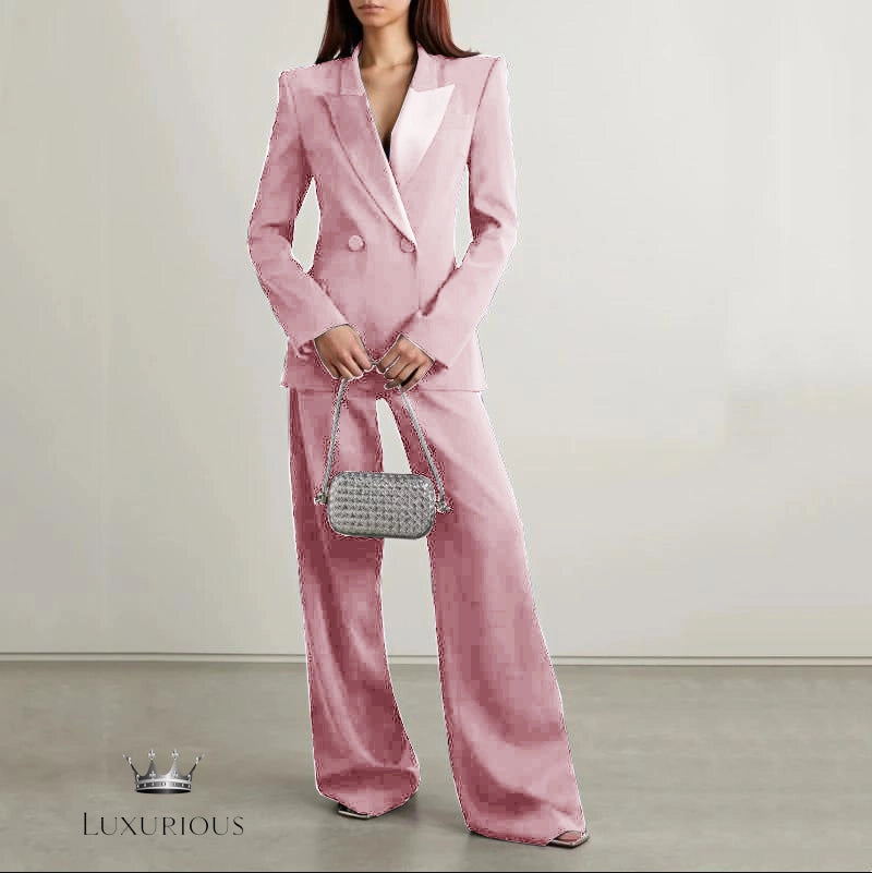 Elegant Double Breasted Women's Suit Set Women's Suits Luxurious Weddings