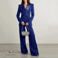 Elegant Double Breasted Women's Suit Set Women's Suits Luxurious Weddings