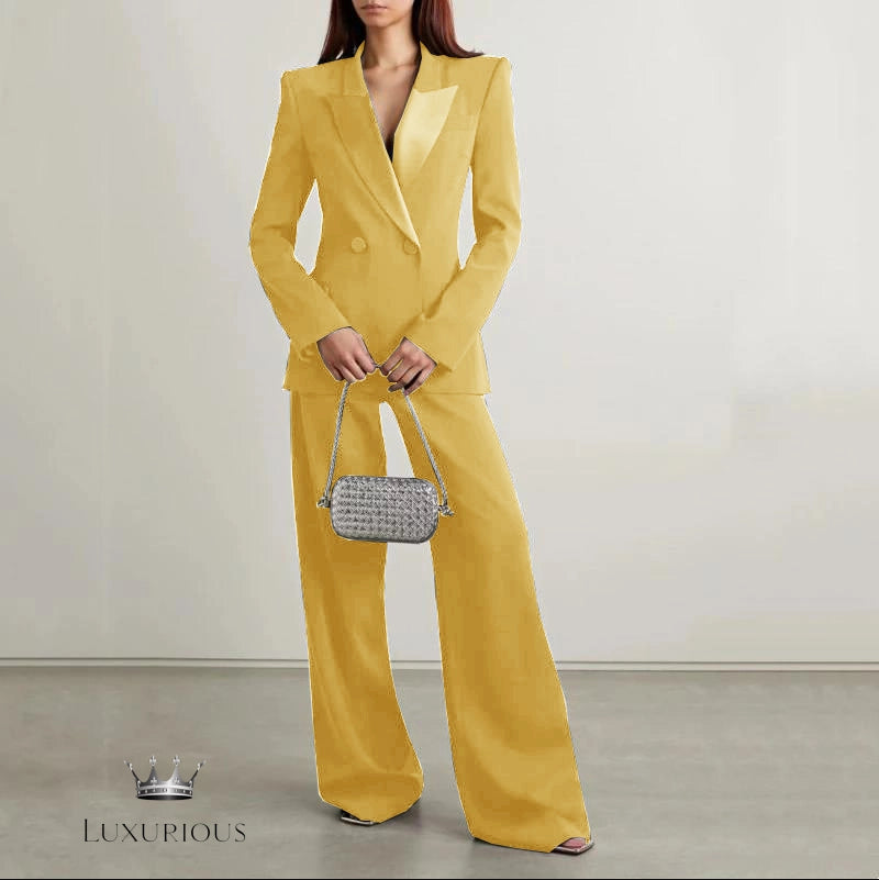 Elegant Double Breasted Women's Suit Set Women's Suits Luxurious Weddings