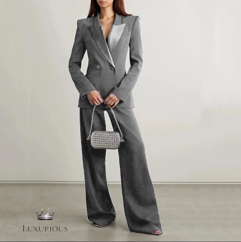 Elegant Double Breasted Women's Suit Set Women's Suits Luxurious Weddings