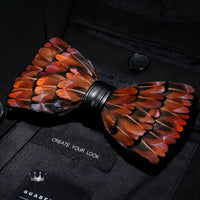 Handmade Feather Bow Tie Gift Set Luxurious Weddings