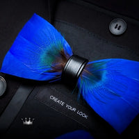 Handmade Feather Bow Tie Gift Set Luxurious Weddings