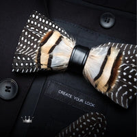 Handmade Feather Bow Tie Gift Set Luxurious Weddings