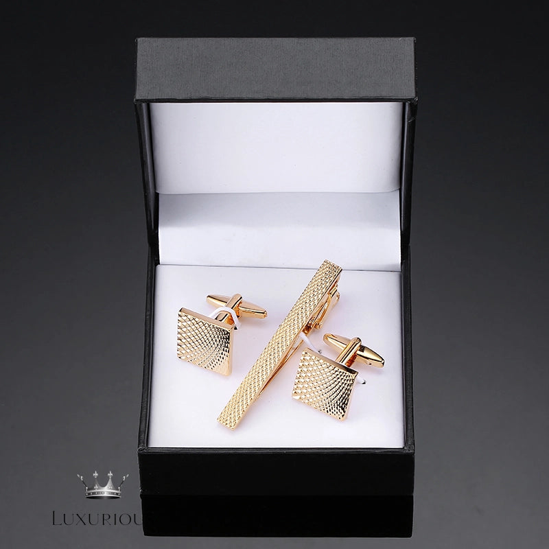 Men's Copper Flower Cufflink Box Set Cufflinks Luxurious Weddings