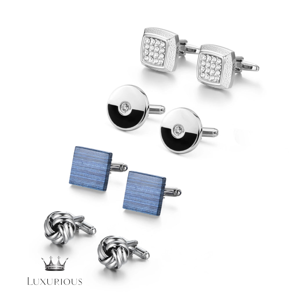 Elegant Men's Cufflinks Gift Set Luxurious Weddings