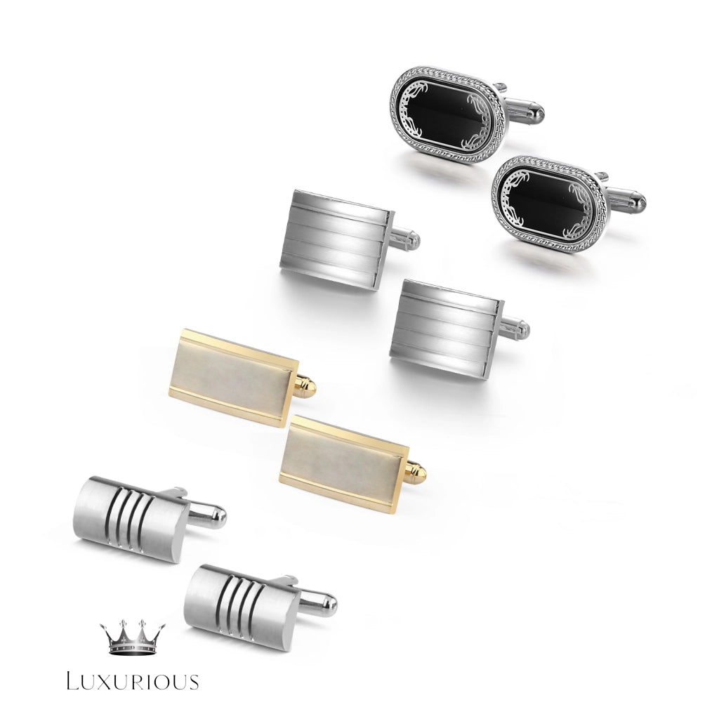 Elegant Men's Cufflinks Gift Set Luxurious Weddings