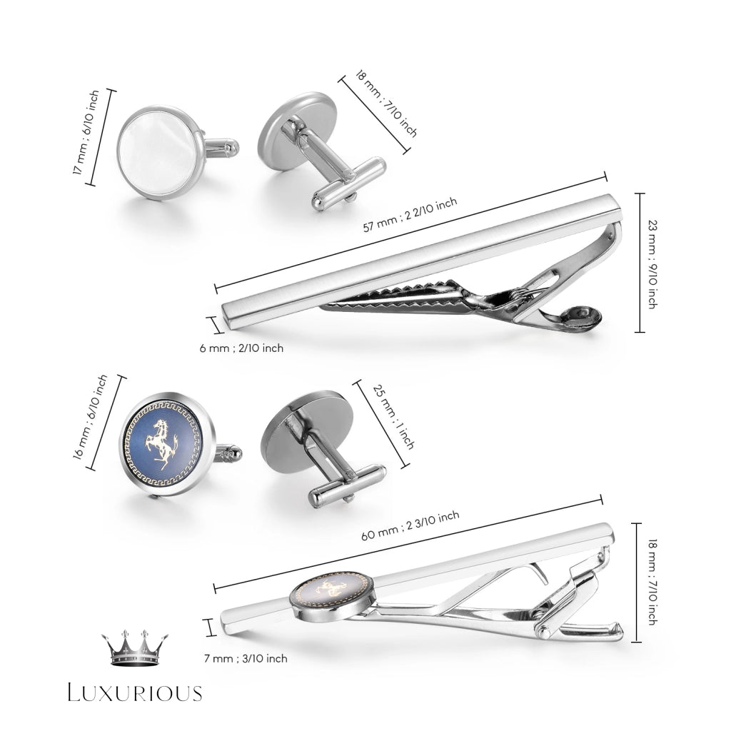 Luxury Tie Clips & Cufflinks Set Luxurious Weddings