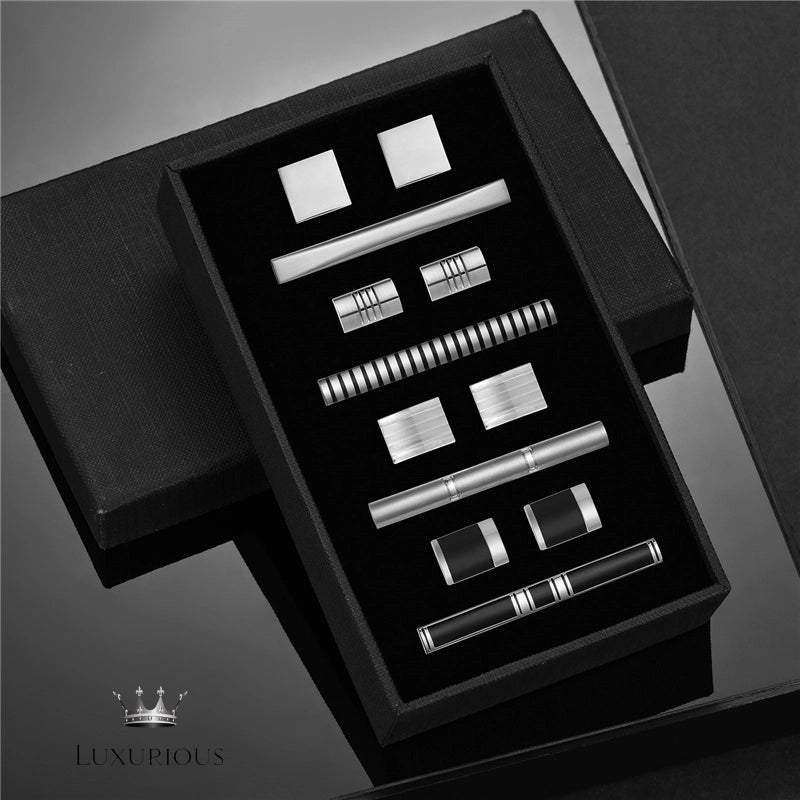 Luxury Tie Clips & Cufflinks Set Luxurious Weddings