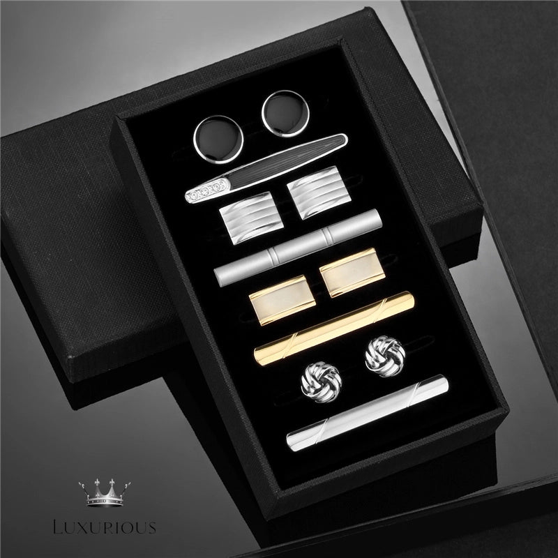 Luxury Tie Clips & Cufflinks Set Cufflinks Luxurious Weddings