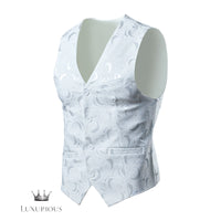 Men's Luxury Jacquard Suit Vest waistcoat Luxurious Weddings