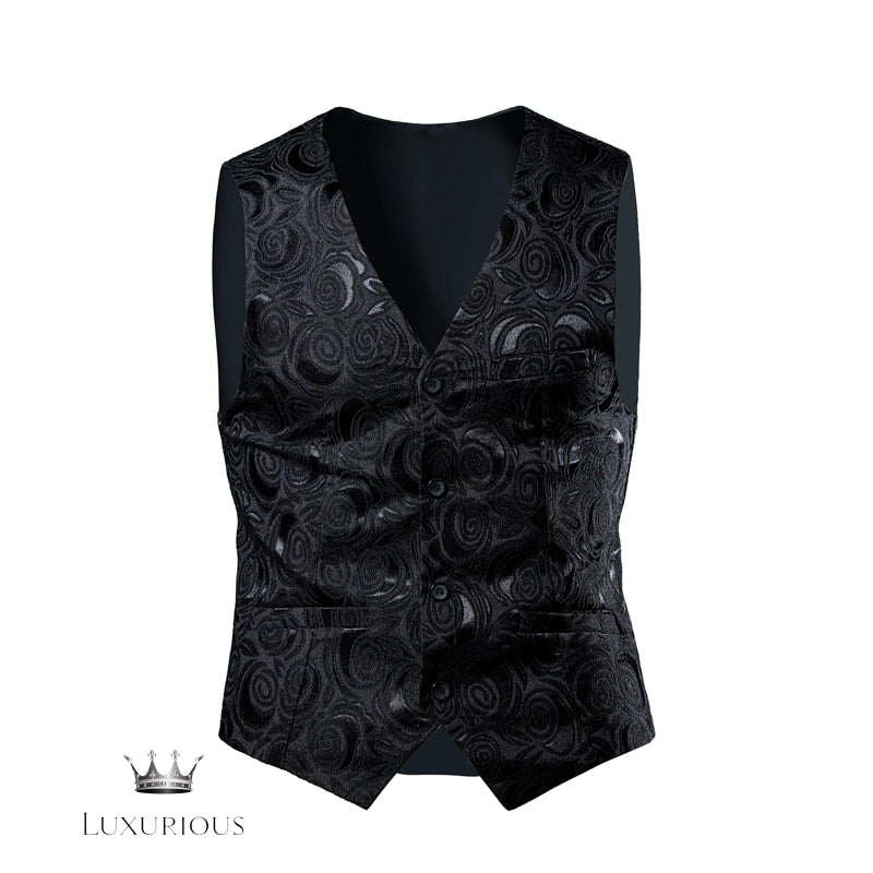 Men's Luxury Jacquard Suit Vest waistcoat Luxurious Weddings