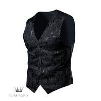 Men's Luxury Jacquard Suit Vest waistcoat Luxurious Weddings