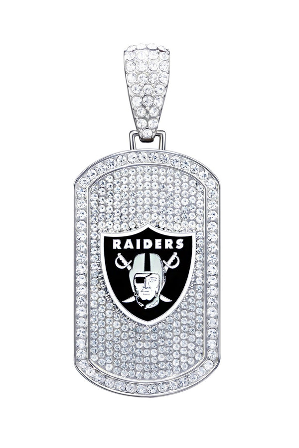 Las Vegas Raiders Bling Dog Tag Necklace