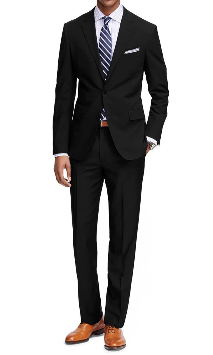 Classic Fit Two-Piece Suit - Black Men's Suit Luxurious Weddings