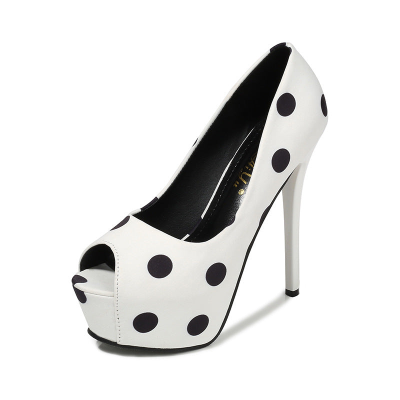 Polka Dot high heels High Heels Luxurious Weddings